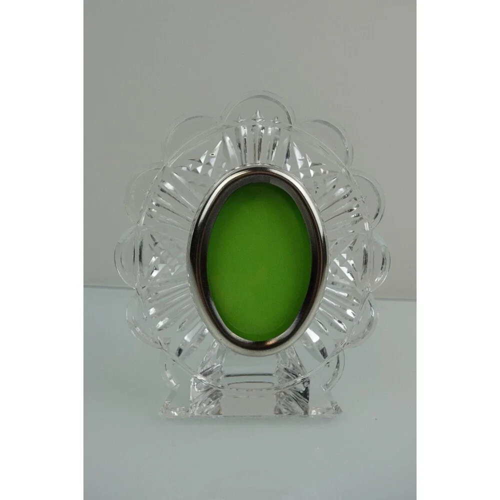 Waterford Crystal Small Mini Silver Framed Oval Picture Photo Frame - See Pics